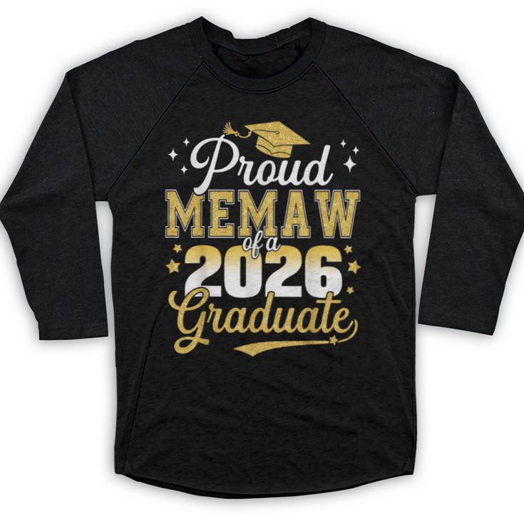 Proud Memaw Of a Class Of 2026 Graduate Senior Graduation Baseball Raglan Shirt