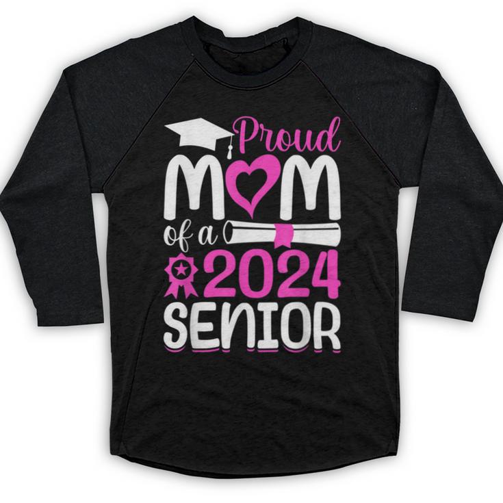 Proud Mom Of A 2024 Senior Graduation Baseball Raglan Shirt