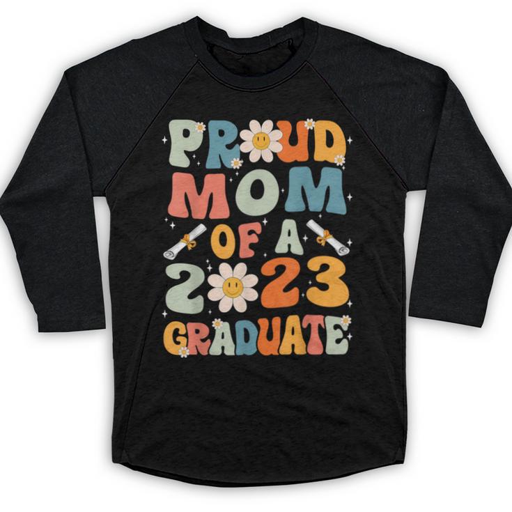 Proud Mom Of A Class Of 2023 Graduated Graduation Women Baseball Raglan Shirt