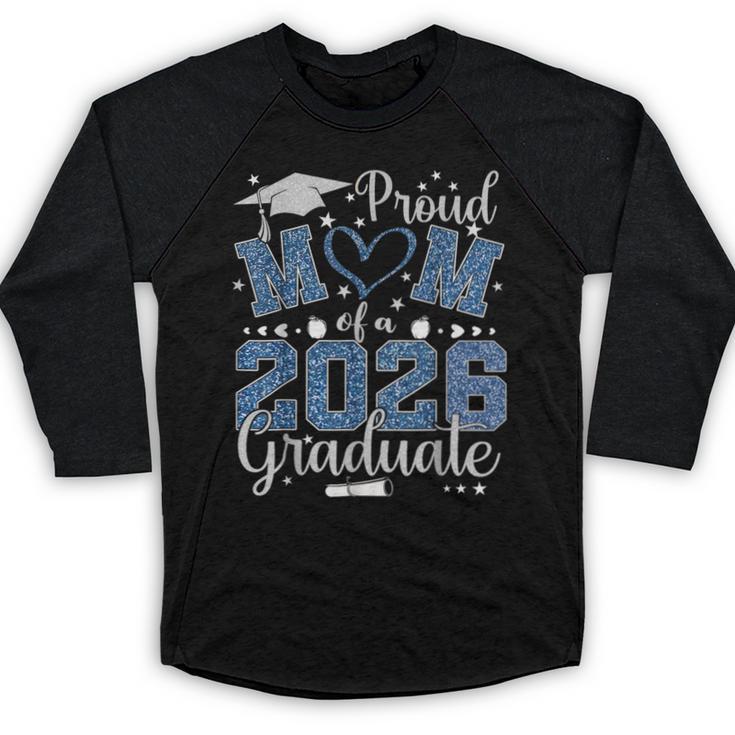 Proud Mom Of a Class Of 2026 Graduate Senior Graduation Baseball Raglan Shirt