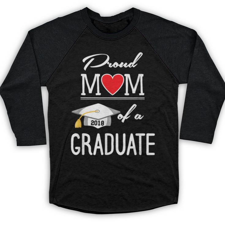 Proud Mom Of A High School Graduation Senior Mom Shirt Baseball Raglan Shirt
