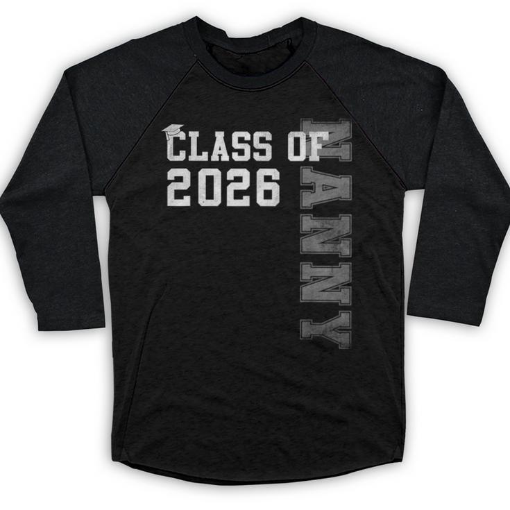 Proud Nanny Of A 2026 Graduate Grad Senior Graduation Baseball Raglan Shirt