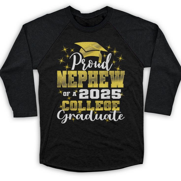 Proud Nephew Of 2025 College Graduate Family 24 Graduation Baseball Raglan Shirt
