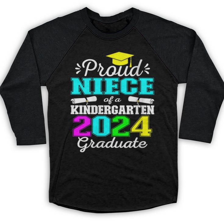 Proud Niece Of Kindergarten Graduate 2024 Graduation Niece Baseball Raglan Shirt