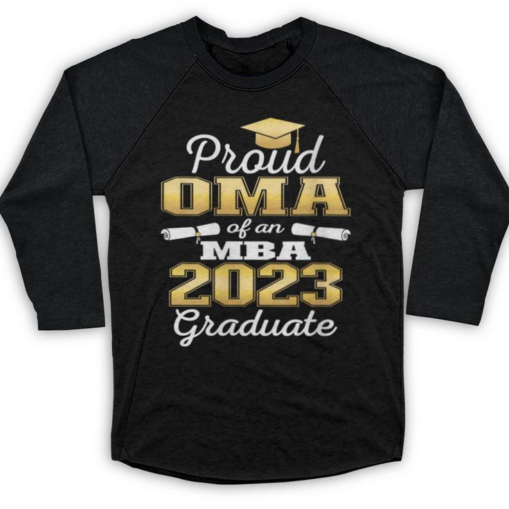 Proud OMA Of 2023 Class MBA Graduate Family Graduation Baseball Raglan Shirt