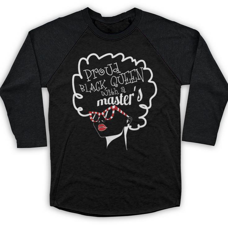 Proud Queen Masters Degree Graduation Women MSW Baseball Raglan Shirt