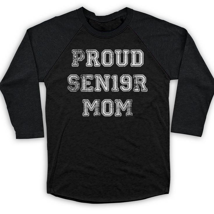 Proud Senior Mom 2019 High School Graduation Shirt Mom Tee Baseball Raglan Shirt