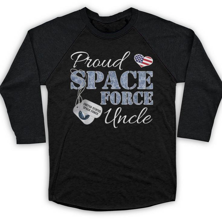Proud Space Force Uncle Space Force Graduation Tee Baseball Raglan Shirt
