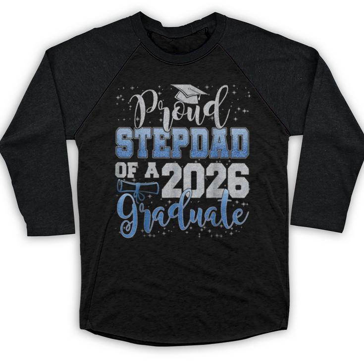 Proud Stepdad Of Senior 2026 Class Of 2026 Graduation Baseball Raglan Shirt