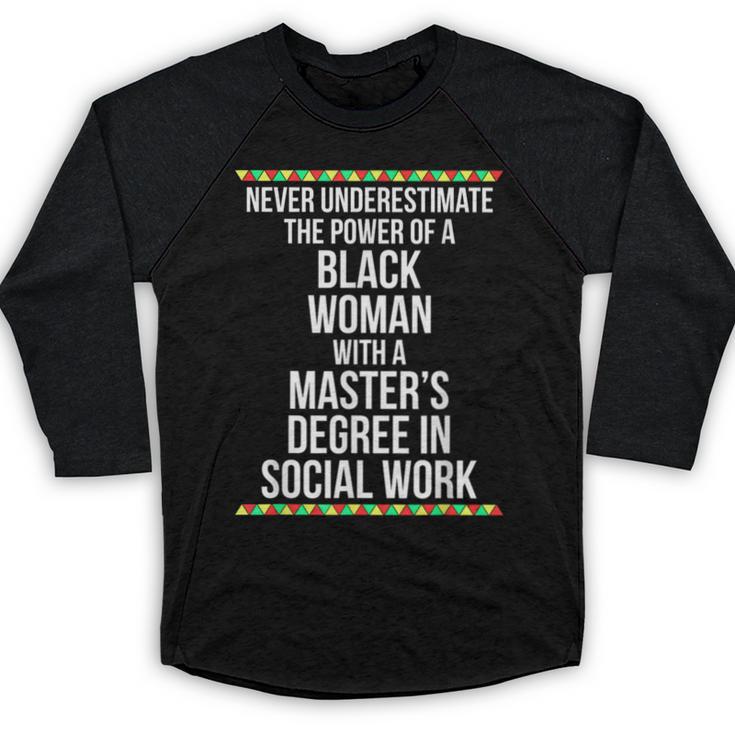 Queen MSW Social Work Masters Graduation Baseball Raglan Shirt