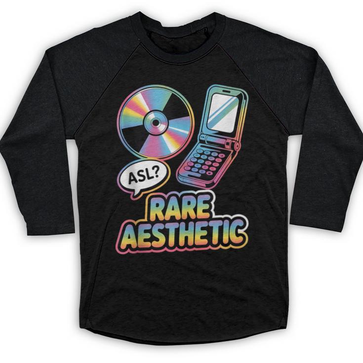 Rare Aesthetic Retro Nostalgia Y2K Vibes Baseball Raglan Shirt