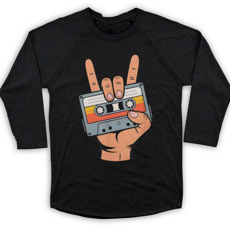 Retro Cassette Tape For 80s & 90s Nostalgia Baseball Raglan Shirt