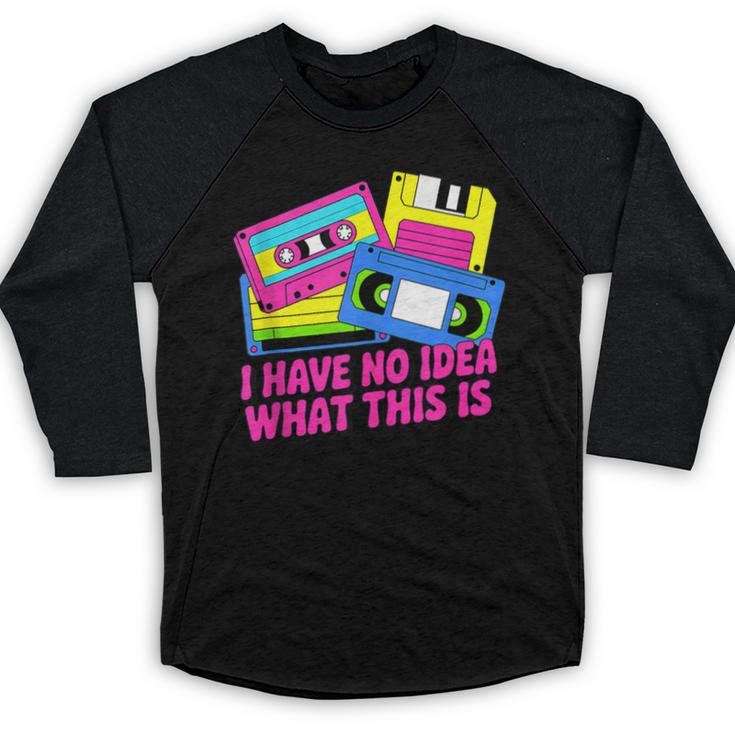 Retro Cassette Vintage 80s Nostalgia Baseball Raglan Shirt