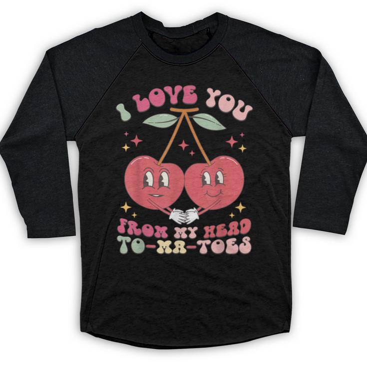 Retro Cherry Love 90s Nostalgia Baseball Raglan Shirt