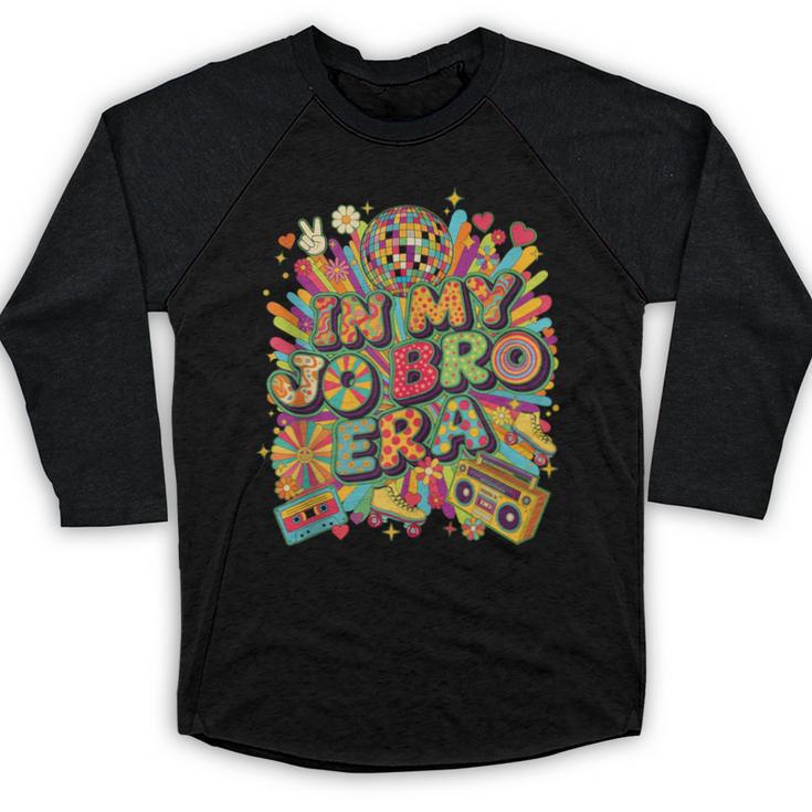 Retro Nostalgia Era Disco Groovy 80s 90s Vintage Aesthetic Baseball Raglan Shirt