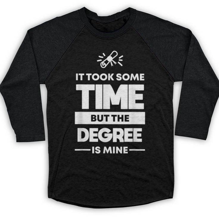 Returning Adult College Graduation T-Shirt Baseball Raglan Shirt