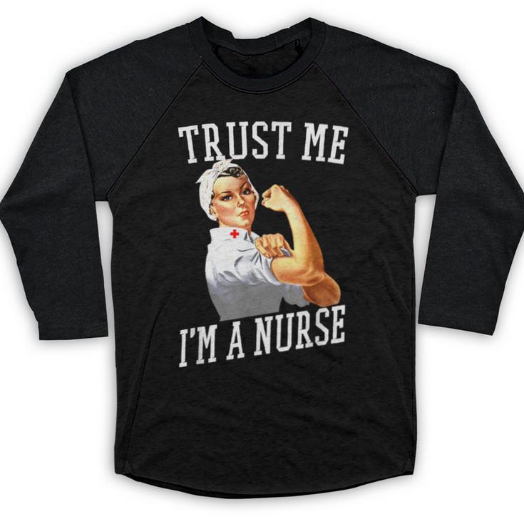 Rosie Riveter Nurse Shirt Nurse Graduation Shirt Baseball Raglan Shirt