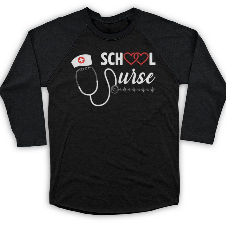 School Nurse Nursing Graduate School Graduation Baseball Raglan Shirt