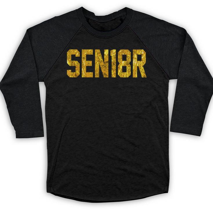 SEN18R Senior 2018 High School Graduation Party  T-Shirt Baseball Raglan Shirt
