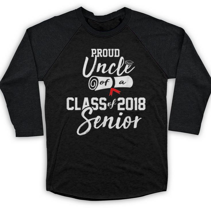 Senior 2018 Graduate Shirt Graduation College Retro Style Baseball Raglan Shirt