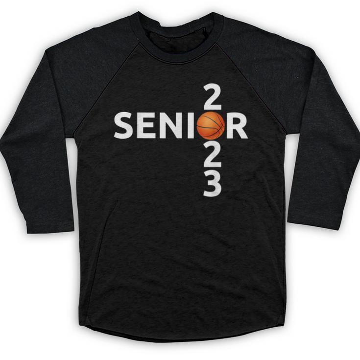 Senior 2023 Basketball Graduation Party Baseball Raglan Shirt