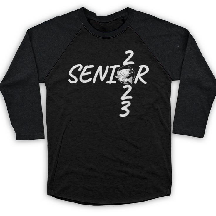 Senior 2023 Fishing Graduation Baseball Raglan Shirt