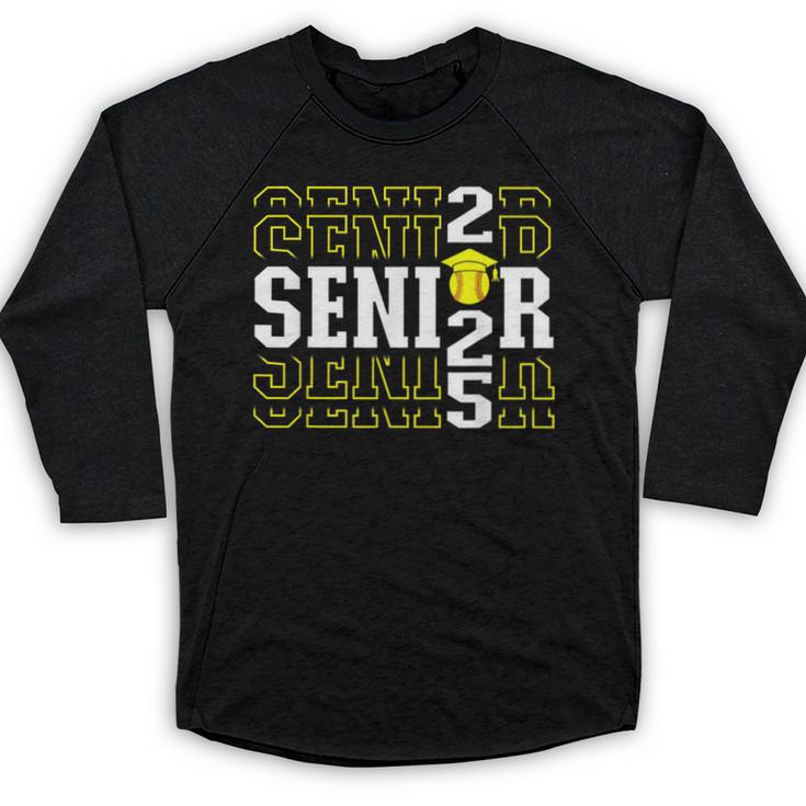 Senior 2025 Softball Class Of 2025 Graduation Baseball Raglan Shirt