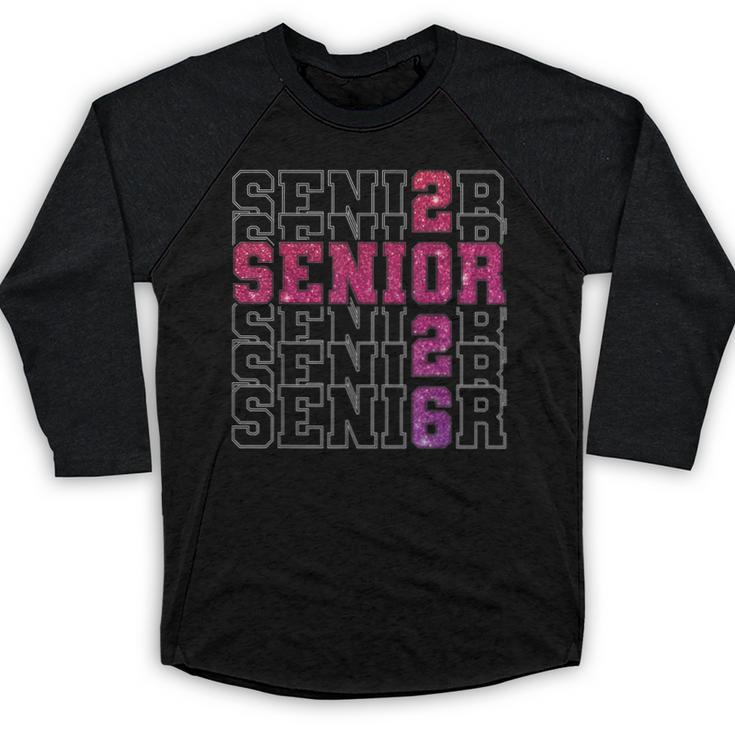 Senior 2026 Class Of 2026 Graduation 2026 Pink Girl Women Baseball Raglan Shirt