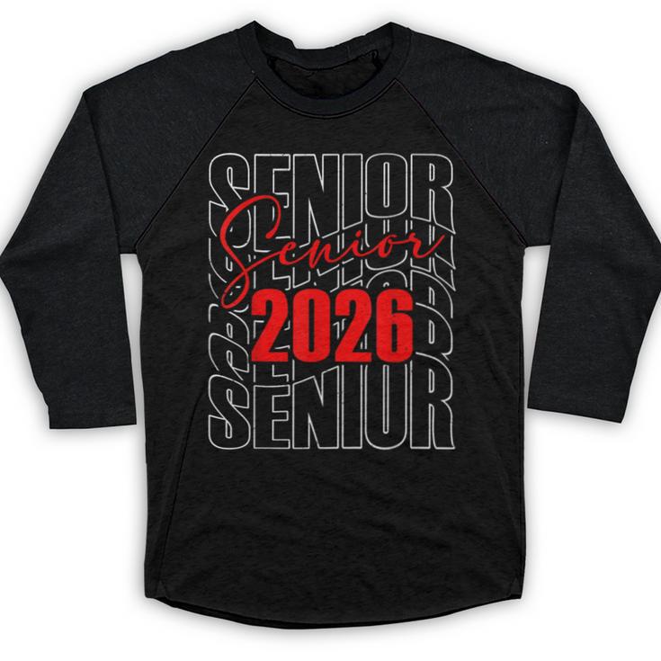Senior 2026 Retro Class Of 2026 Graduation For Students Baseball Raglan Shirt