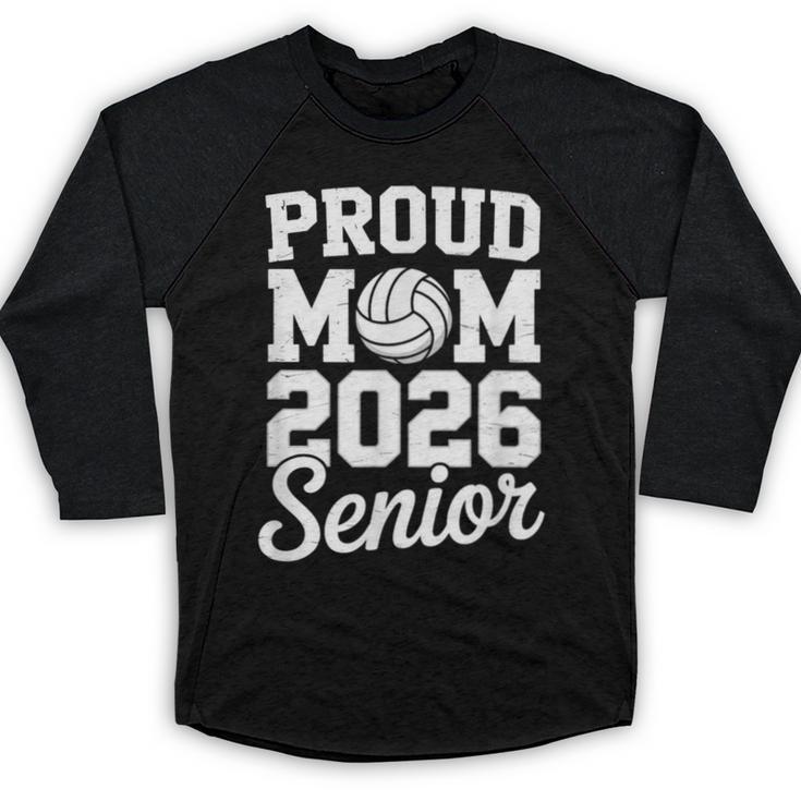 Senior 2026 Volleyball Mom High School Graduation Outfit Baseball Raglan Shirt