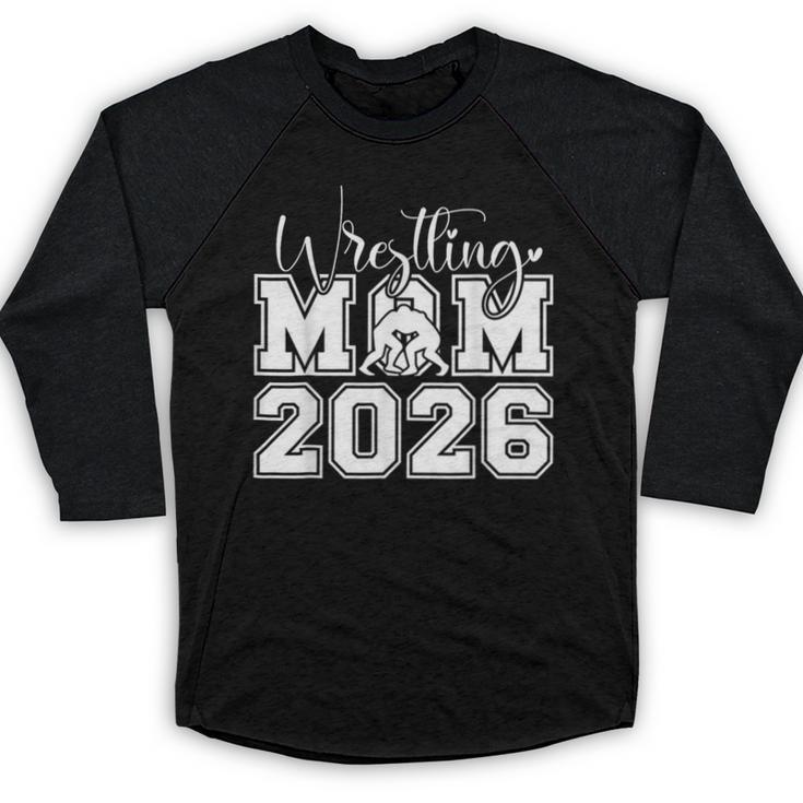 Senior 2026 Wrestling Mom Proud Senior 2026 Mom Graduation Baseball Raglan Shirt