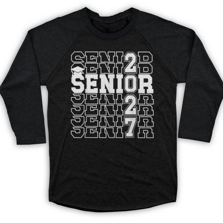 Senior 2027 Class Of 2027 Graduation Senior Grad 2027 Baseball Raglan Shirt