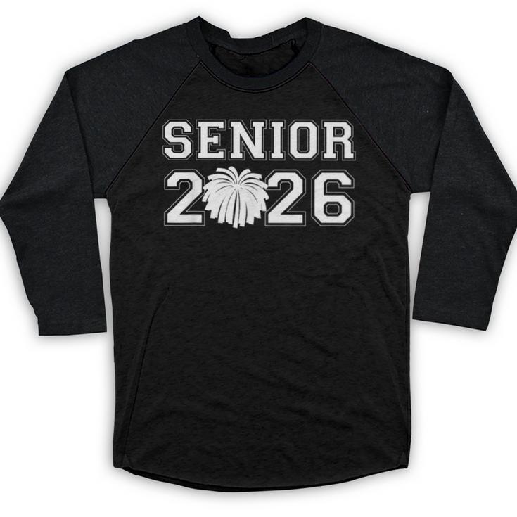 Senior Cheerleader Cheer Class Of 2026 Graduation Graduate Baseball Raglan Shirt
