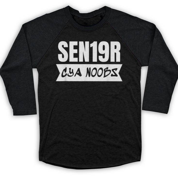Senior Class 2019 Shirt High School Graduation Geek Baseball Raglan Shirt