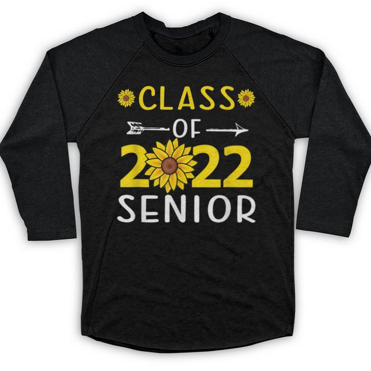 Senior Class Of 2022 Sunflower Graduation Seniors 22 Baseball Raglan Shirt