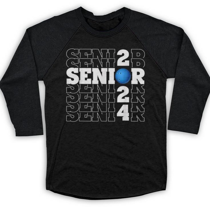 Senior Class Of 2024 Bowling First Day Of School Graduation Baseball Raglan Shirt