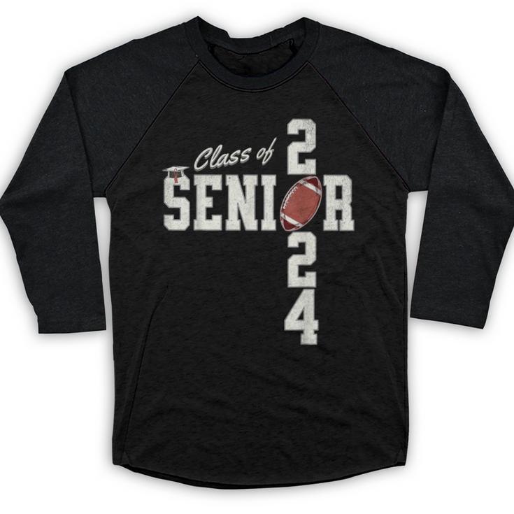 Senior Class Of 2024 Football Graduation Party Favors 2024 Baseball Raglan Shirt