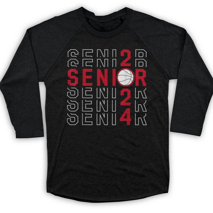 Senior Class Of 2024 Graduation 2024 Maroon Basketball Baseball Raglan Shirt
