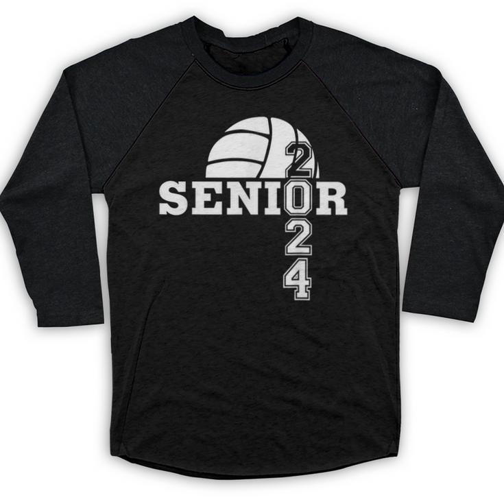 Senior Class Of 2024 Volleyball Seniors School Graduation Baseball Raglan Shirt