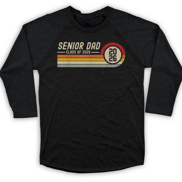 Senior Dad Class Of 2026 Graduation 2026 Graduate Vintage Baseball Raglan Shirt