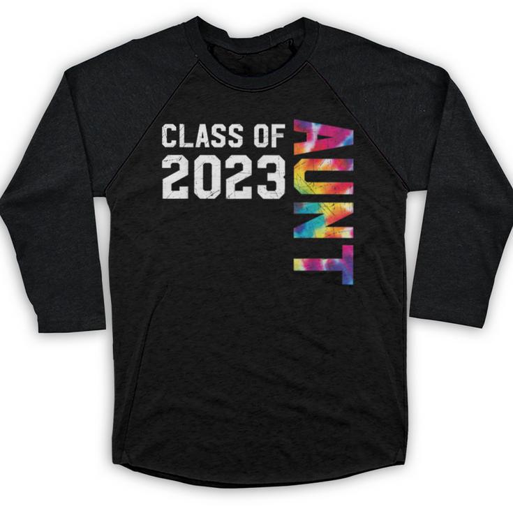 Senior Graduation Class Of 2023 Aunt Senior Tie Dye Baseball Raglan Shirt