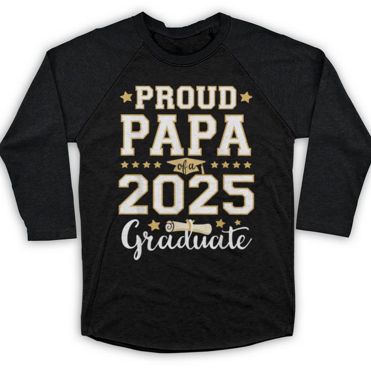 Senior Graduation Proud Papa 2025 Graduate Class Matching Baseball Raglan Shirt