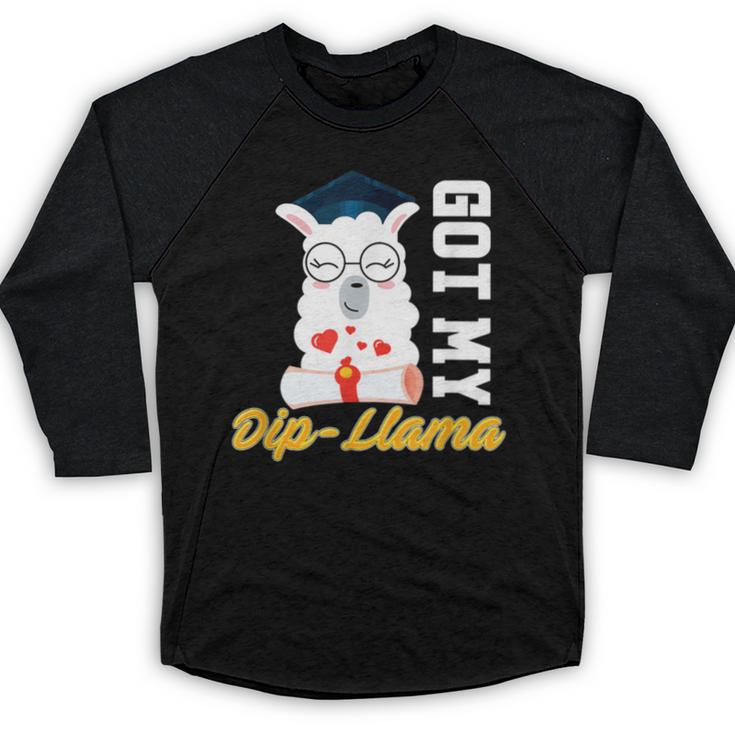 Senior Graduation TShirt 2019 Got My Dip-Llama Diploma Shirt Baseball Raglan Shirt