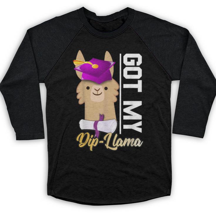 Senior Graduation TShirt 2019 Got My Diploma Llama Pun Shirt Baseball Raglan Shirt