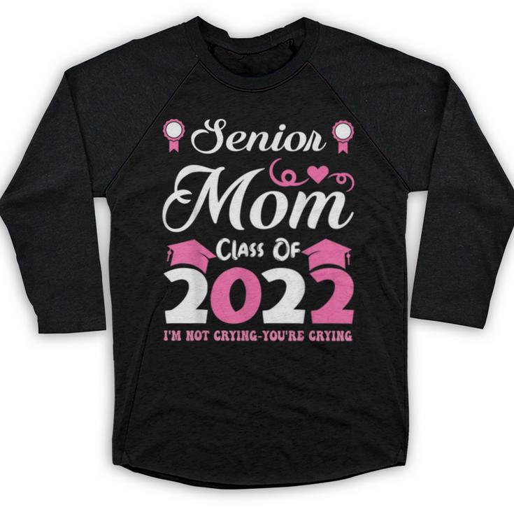 Senior Mom Of A Class Of 2022 Heart School Graduation Baseball Raglan Shirt