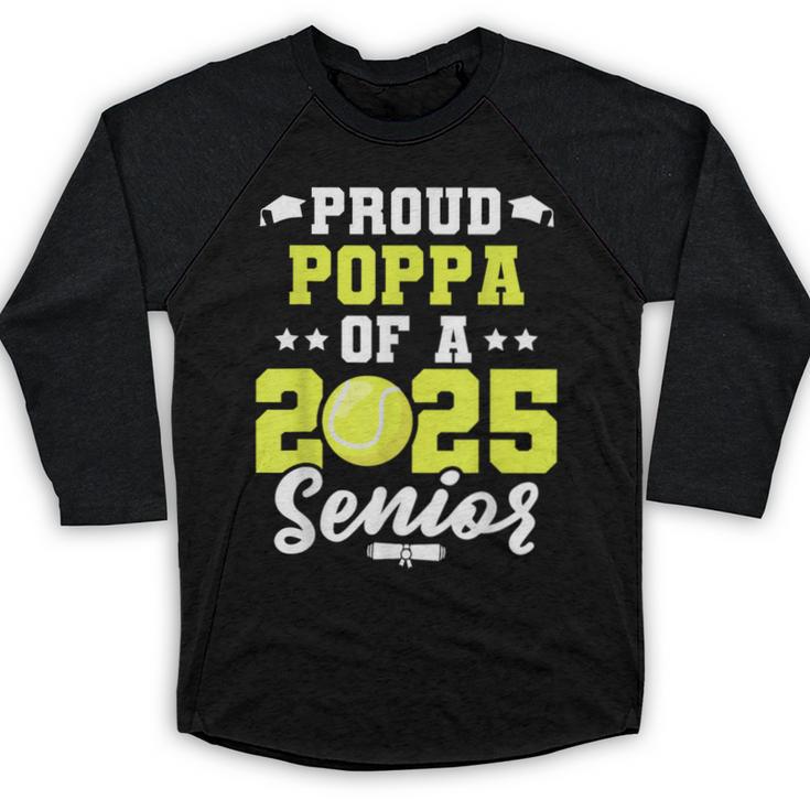 Senior Poppa 2025 Tennis Class Of 2025 Graduation Baseball Raglan Shirt