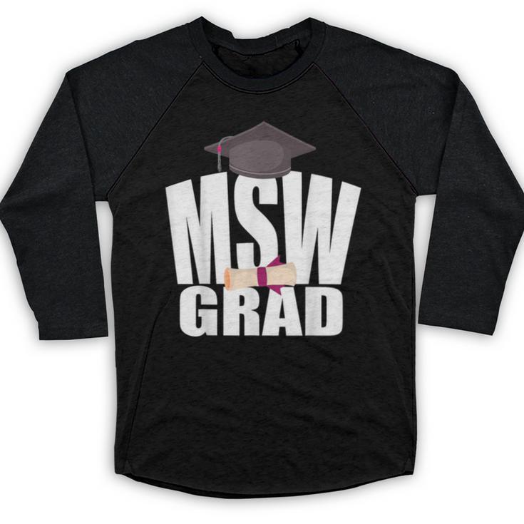 Social Work MSW Graduation Masters Degree Worker 2020 Baseball Raglan Shirt