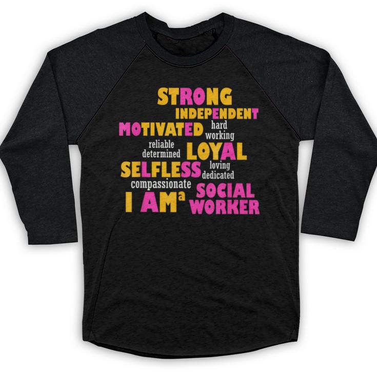 Social Worker T Shirt Graduation Social Work Month Baseball Raglan Shirt