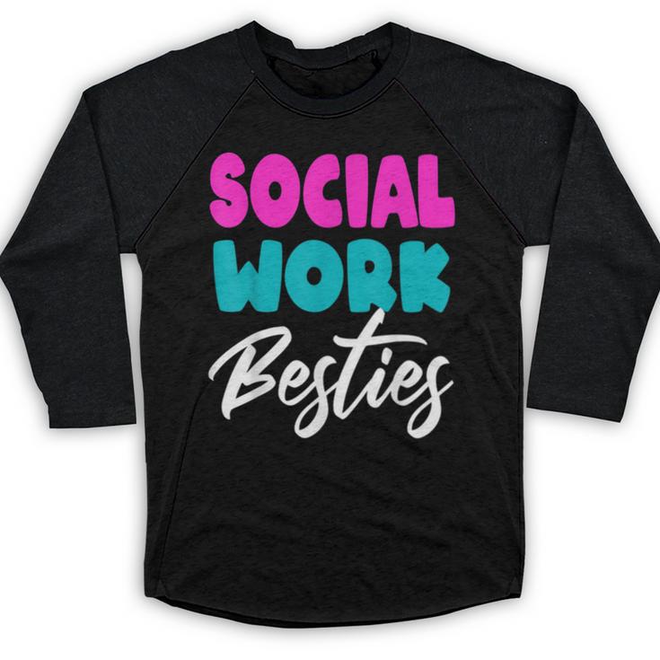 Social Worker Work Coworkers Best Friend Graduation MSW Baseball Raglan Shirt