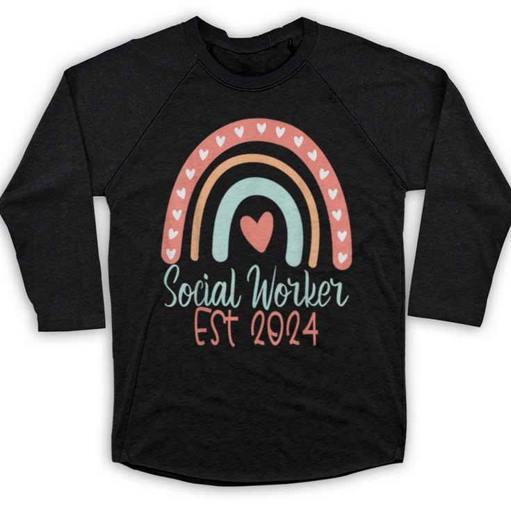 Social Worker Work MSW BSW Graduation 2024 Masters Degree Baseball Raglan Shirt